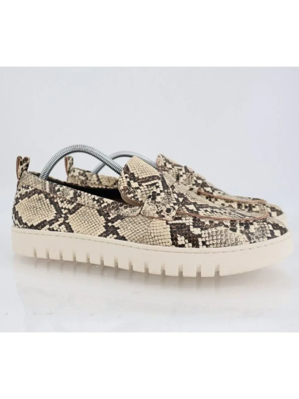 Vionic Uptown Women 12 Wide Snake Print Slip On Loafer Platform Lug Sole Leather